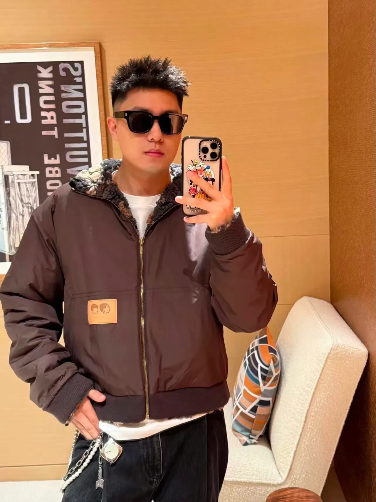 Louis Vuitton/Louis Vuitton reversible lambswool jacket